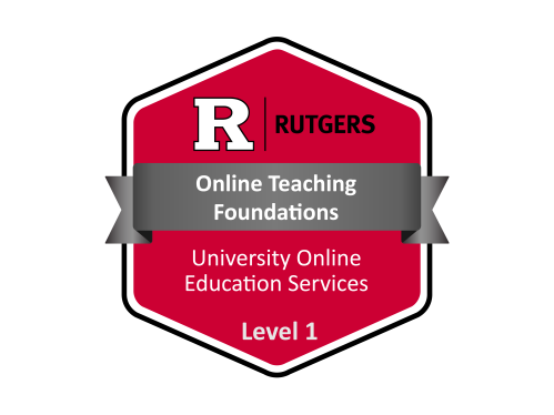 Badge for completion of Online Teaching Foundations