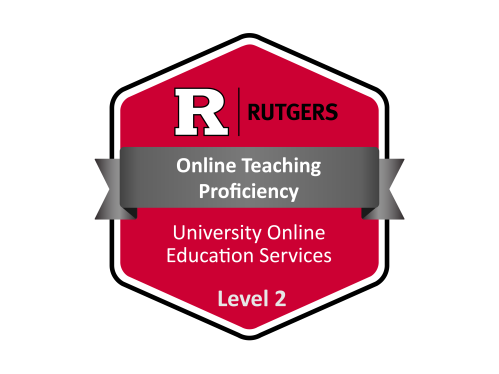 badge for completion of online teaching proficiency