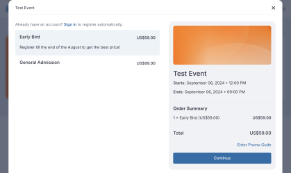 Registration Step Two